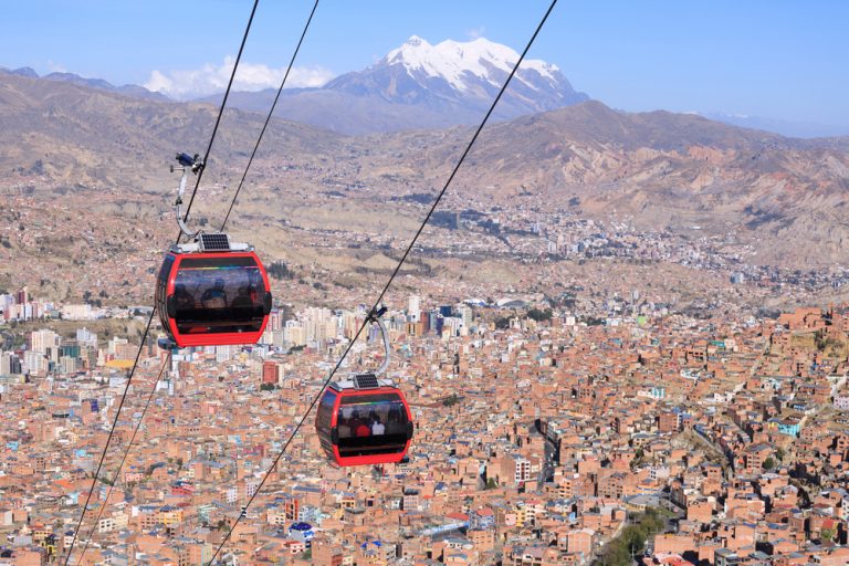 Panoramic view of La Paz cityscape